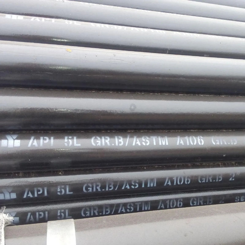 Bơm ống dẫn dầu nóng cán ống sắt tròn Api 5l Gr B màu đen sơn 6m chiều dài